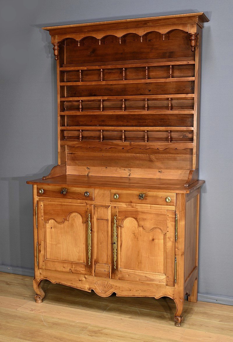 Louis XV Style Blond Cherry Wood Sideboard – Mid 19th Century-photo-3