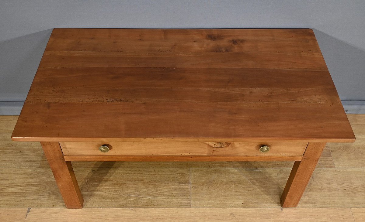 Solid Cherry Wood Coffee Table, Directoire Style – Part 2 Of The 19th Century-photo-1