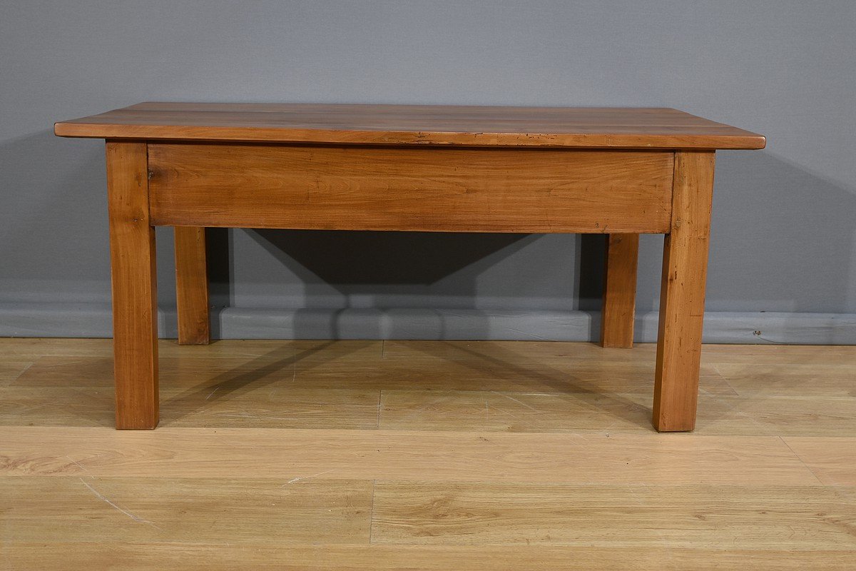 Solid Cherry Wood Coffee Table, Directoire Style – Part 2 Of The 19th Century-photo-8