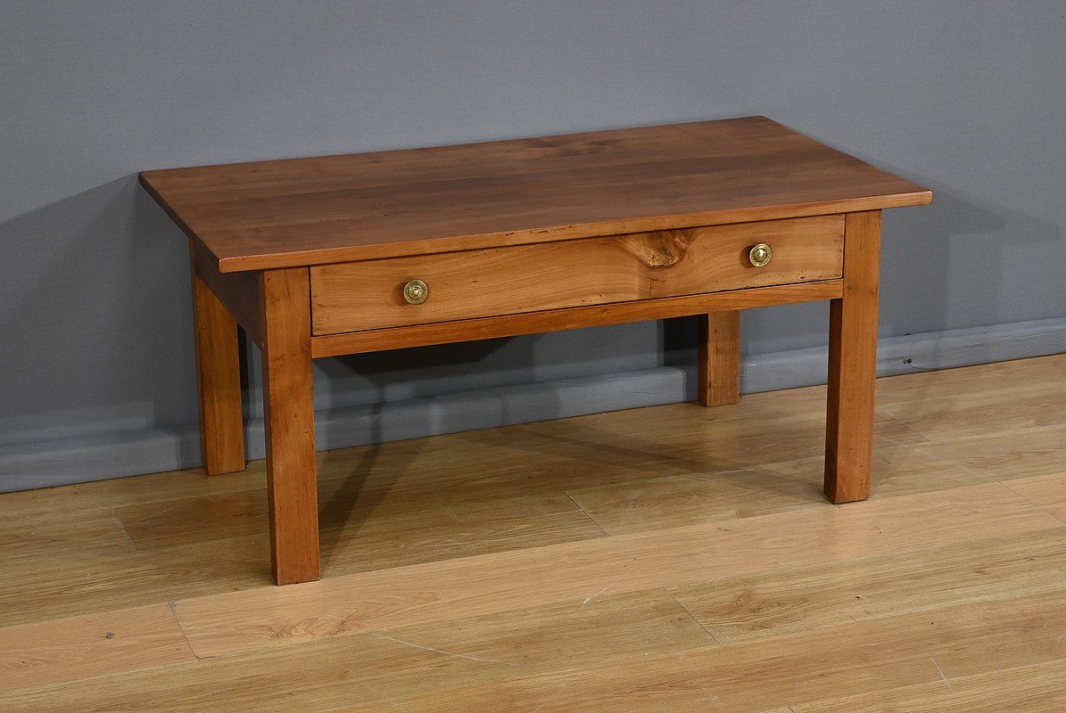 Solid Cherry Wood Coffee Table, Directoire Style – Part 2 Of The 19th Century