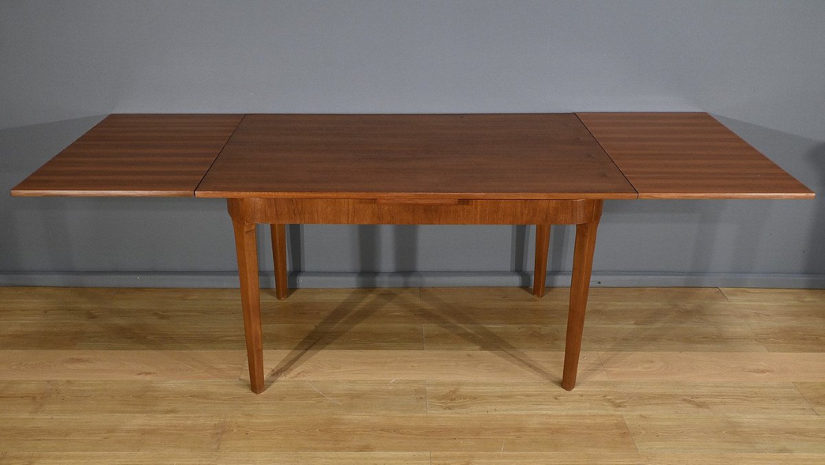 Scandinavian Extendable Teak Table – 1960-photo-3