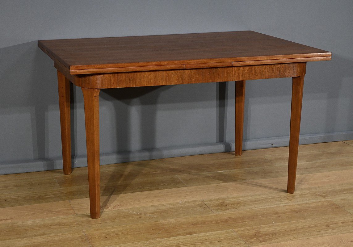 Scandinavian Extendable Teak Table – 1960-photo-4