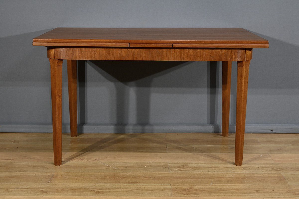 Scandinavian Extendable Teak Table – 1960-photo-6