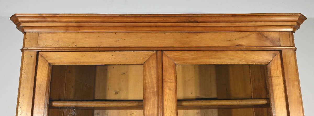 Small Two-body Bookcase Buffet In Solid Cherry Wood – 1900-photo-2