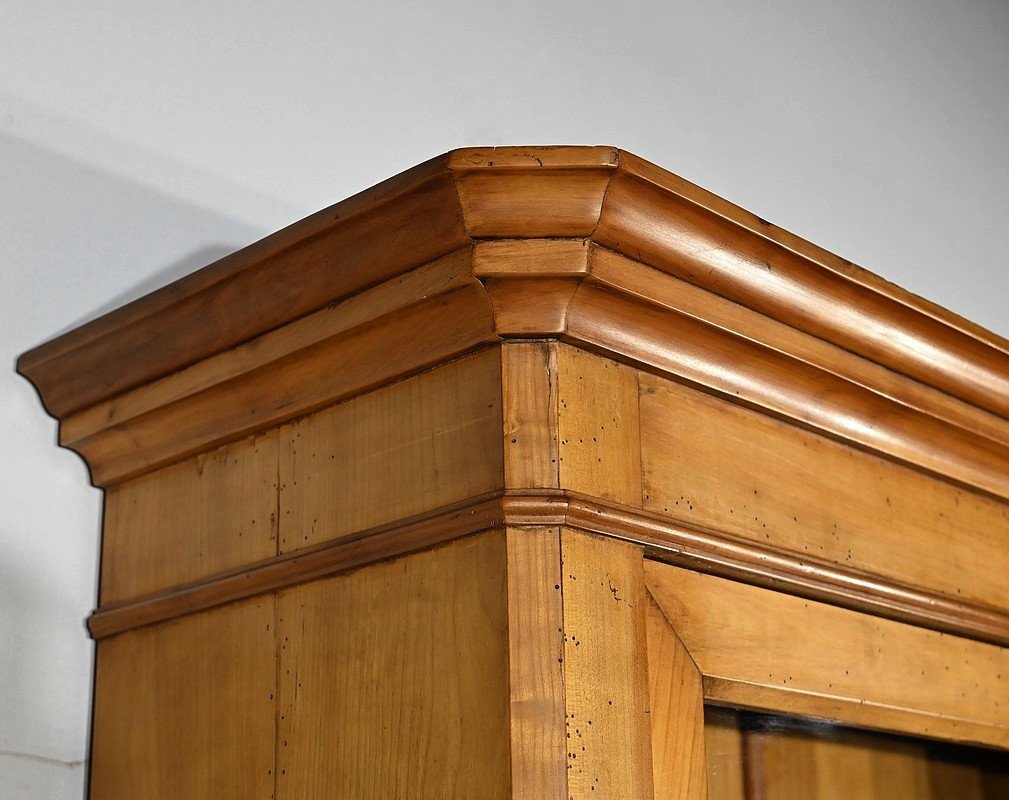 Small Two-body Bookcase Buffet In Solid Cherry Wood – 1900-photo-3