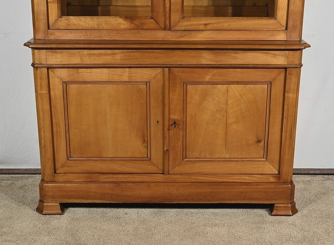 Small Two-body Bookcase Buffet In Solid Cherry Wood – 1900-photo-7