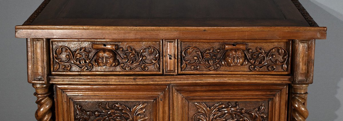 Oratory In Solid Walnut, Neo-gothic Renaissance Style – End 19th Century-photo-3