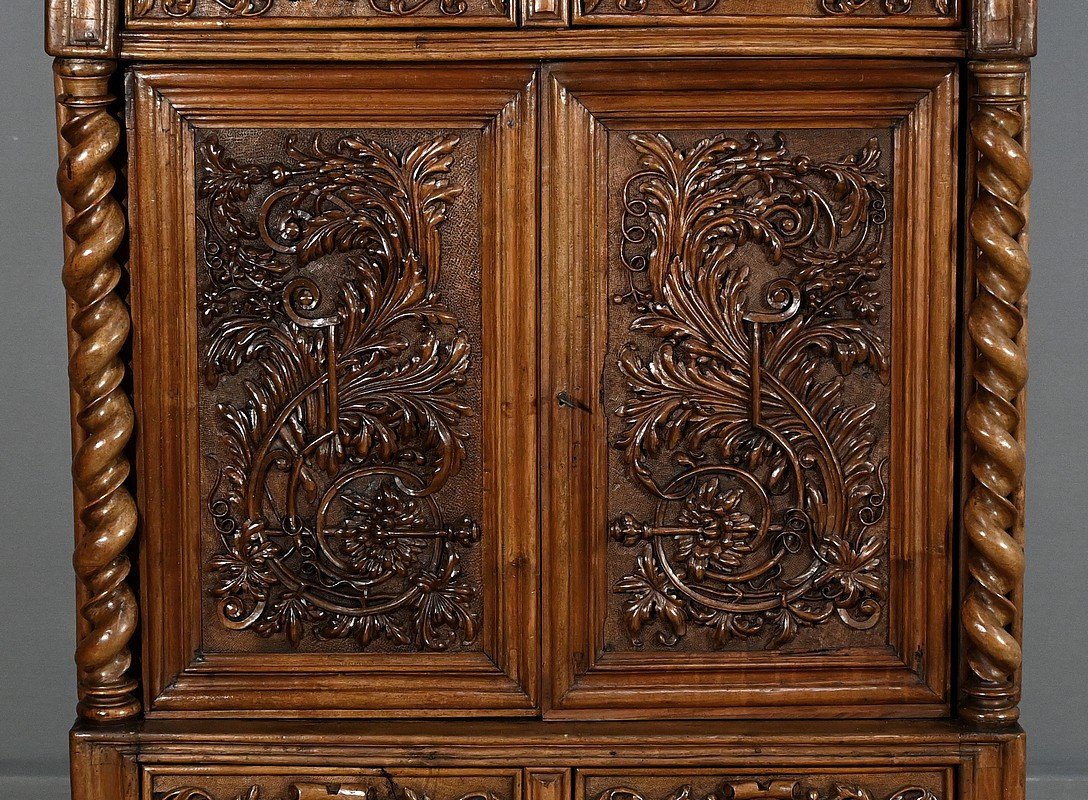 Oratory In Solid Walnut, Neo-gothic Renaissance Style – End 19th Century-photo-5