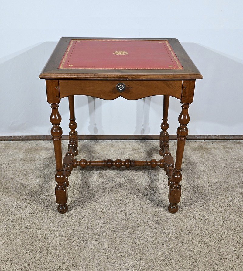 Petite Table En Noyer Massif, Style Louis XIII / Louis XIV – Début XIXe