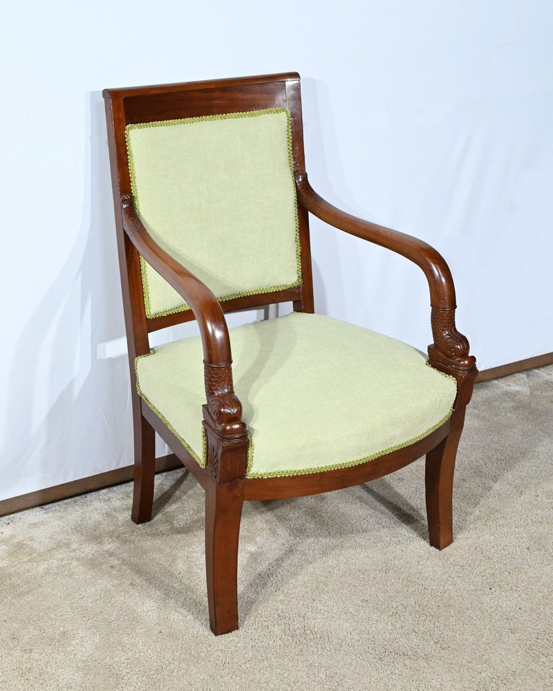 Cuban Mahogany Armchair, Empire Period – Early 19th Century-photo-2