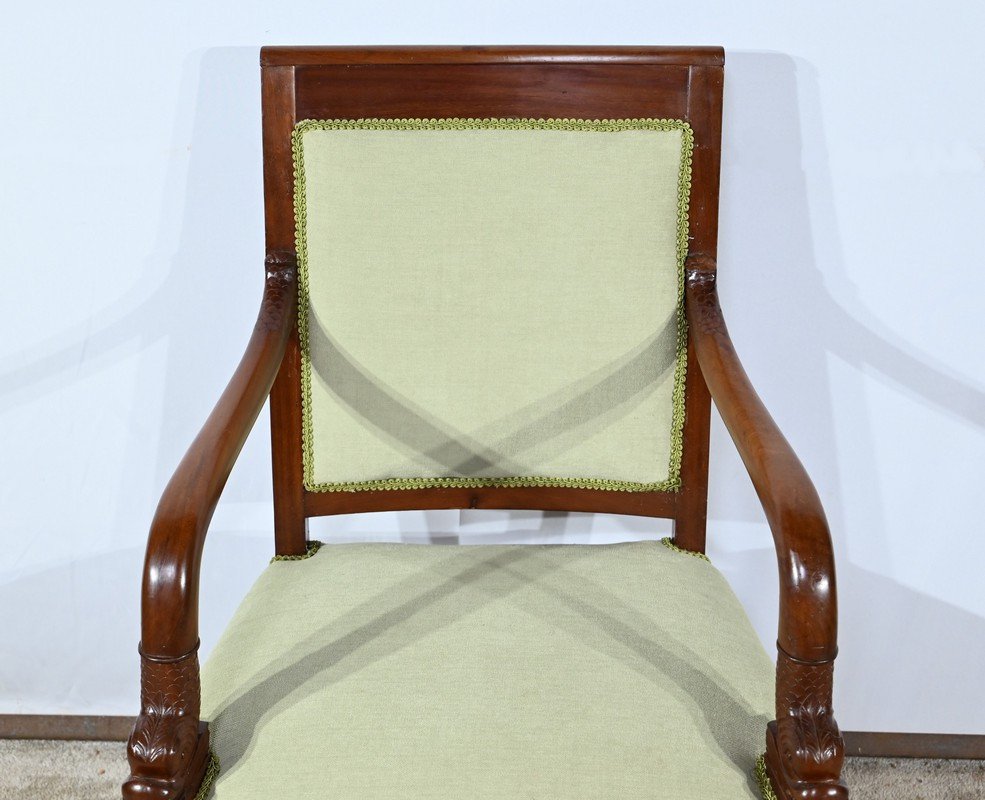 Cuban Mahogany Armchair, Empire Period – Early 19th Century-photo-2