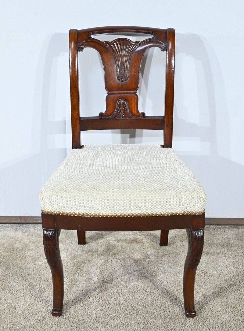 Set Of 5 Cuban Mahogany Chairs, Restoration Period – Early 19th Century-photo-2