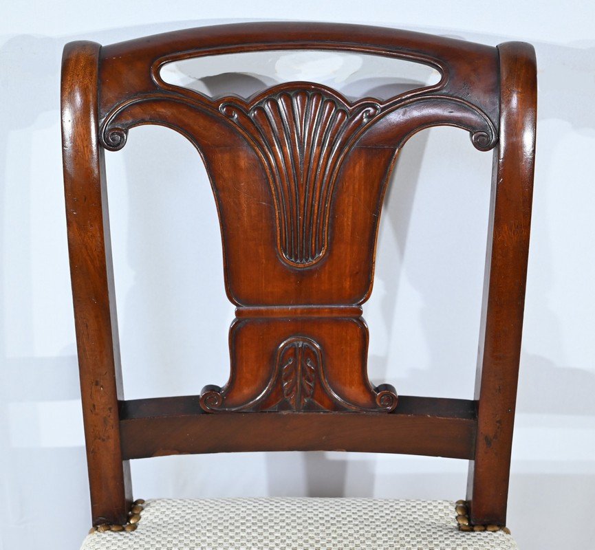 Set Of 5 Cuban Mahogany Chairs, Restoration Period – Early 19th Century-photo-3