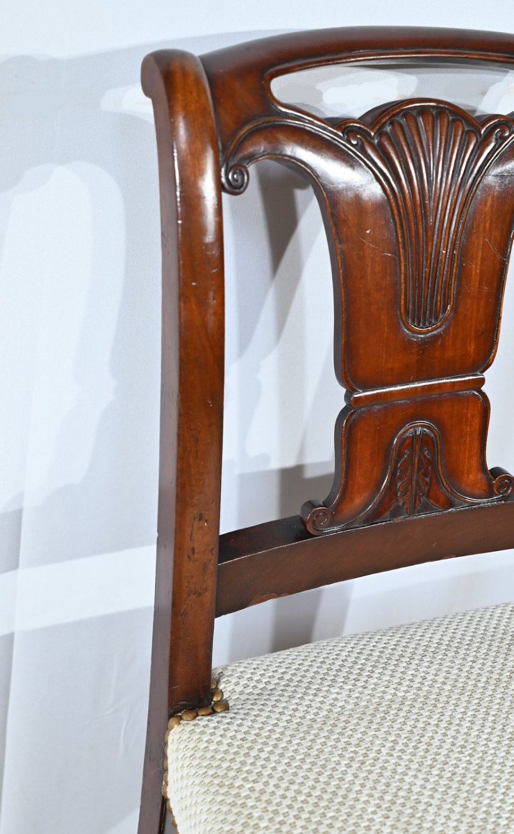 Set Of 5 Cuban Mahogany Chairs, Restoration Period – Early 19th Century-photo-4