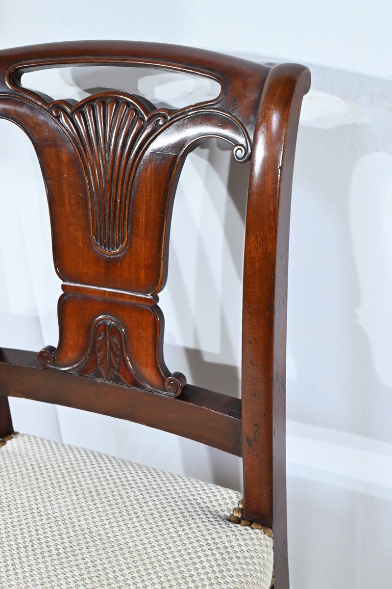 Set Of 5 Cuban Mahogany Chairs, Restoration Period – Early 19th Century-photo-5