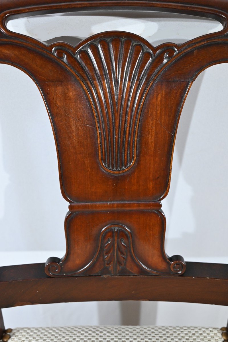 Set Of 5 Cuban Mahogany Chairs, Restoration Period – Early 19th Century-photo-6