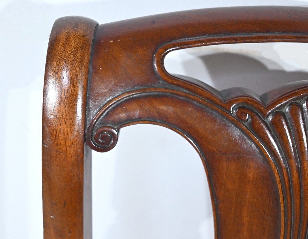 Set Of 5 Cuban Mahogany Chairs, Restoration Period – Early 19th Century-photo-8