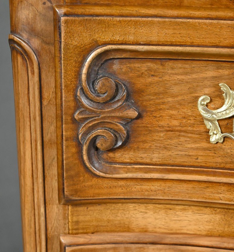 Commode Sauteuse Arbalète En Noyer, Style Louis XV – Début XXe-photo-7