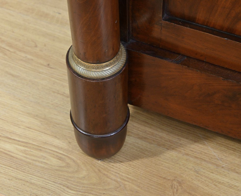 Mahogany Burl Bookcase, Empire Style – Late 19th Century-photo-8