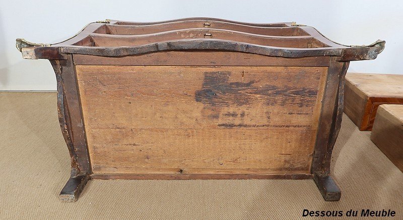  Commode Tombeau En Marqueteries De Bois Régionaux, époque Louis XIV – XVIIIe -photo-8