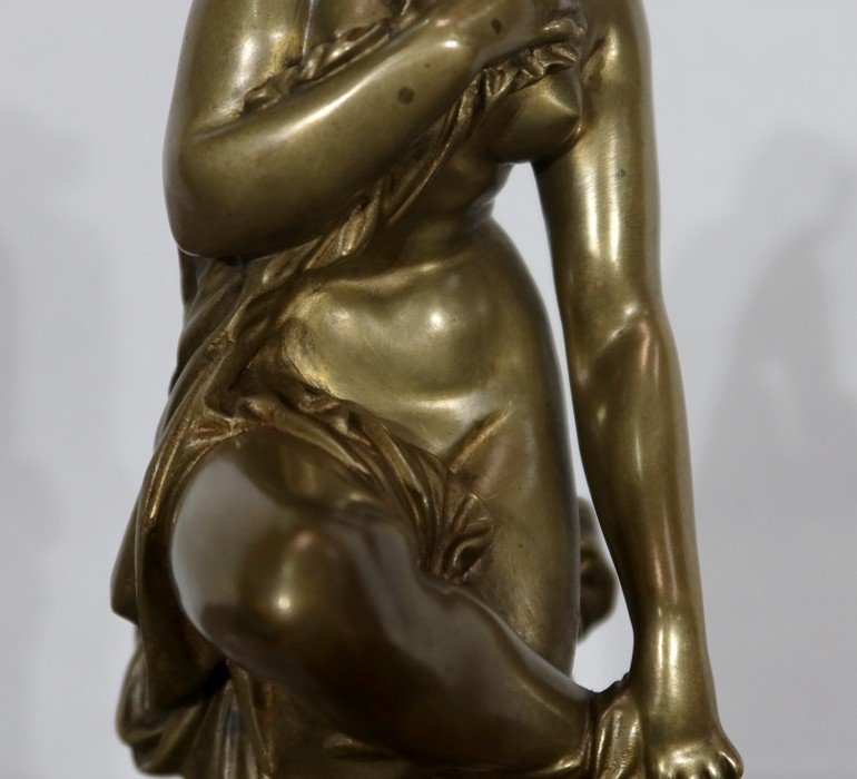 Bronze Of A Bather, By A. Carrier-belleuse - Mid Nineteenth-photo-1