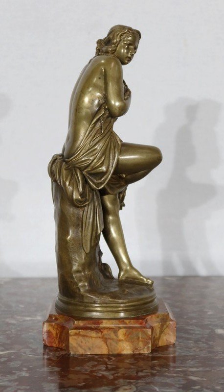 Bronze Of A Bather, By A. Carrier-belleuse - Mid Nineteenth-photo-5