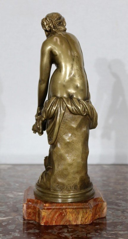 Bronze Of A Bather, By A. Carrier-belleuse - Mid Nineteenth-photo-7