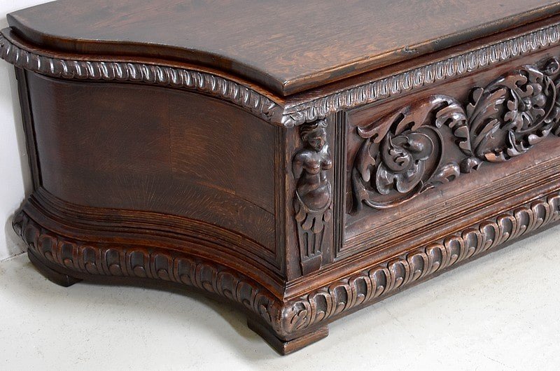 Renaissance Chest-bench - 19th Century-photo-2