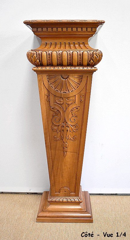 Important Sheath In Solid Walnut, Neo-gothic Style - Late Nineteenth-photo-4