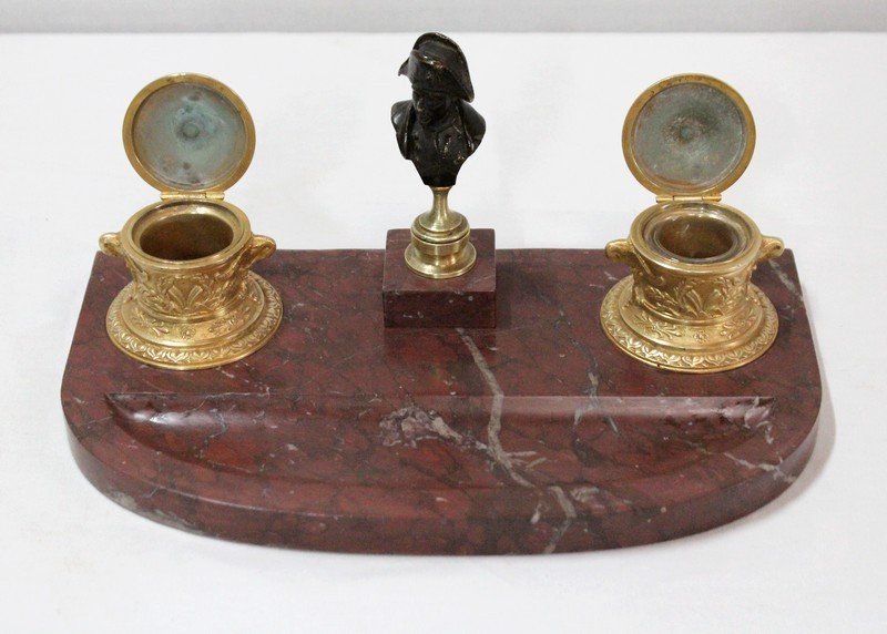 Double Inkwell, Napoleon III Period - Mid-19th Century-photo-4