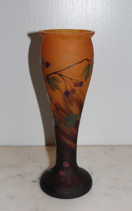  Vase En Pâte De Verre Art Nouveau 