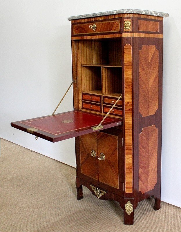 Small Secretaire In Precious Wood, Louis XVI Period - XVIIIth-photo-4