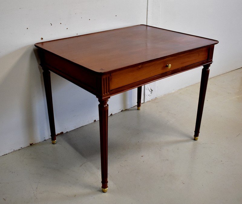 Desk Table In Solid Cuban Mahogany, Louis XVI Period - Eighteenth-photo-2