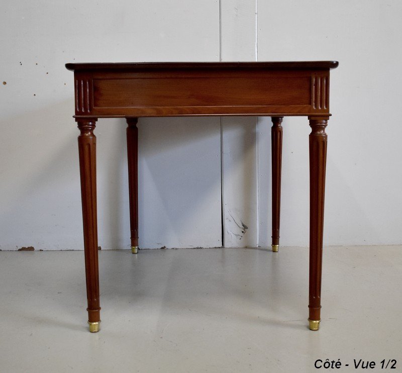 Desk Table In Solid Cuban Mahogany, Louis XVI Period - Eighteenth-photo-4