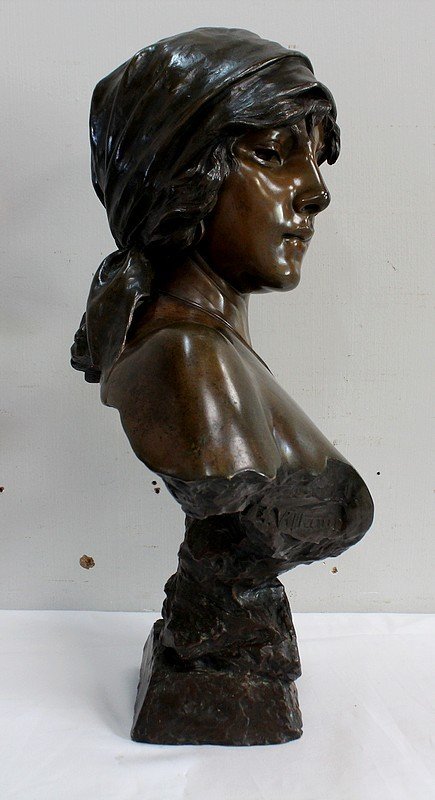  Bronze « Fille De Bohème » De E. Villanis – Début XXe -photo-5
