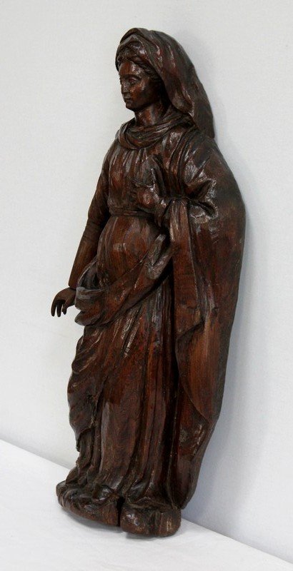 Oak Statue Of A Saint - Nineteenth-photo-3