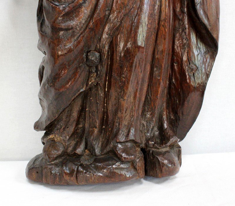 Oak Statue Of A Saint - Nineteenth-photo-4