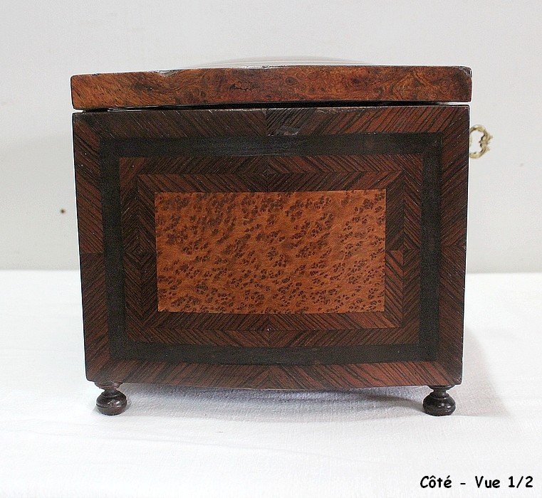 Small Box In Veneer Wood, Napoleon III Period - Nineteenth-photo-4