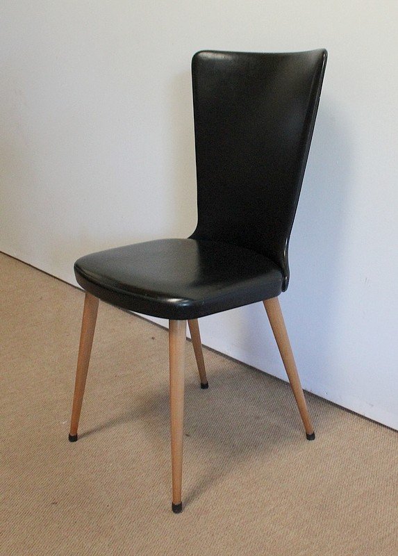 Suite Of 8 Baumann Chairs, “essor” Model – 1960s-photo-2