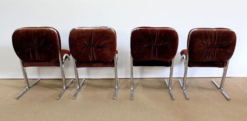 Suite Of 4 Armchairs Douglas Furniture - 1970s-photo-8