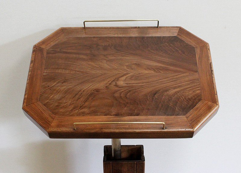 Lectern In Solid Walnut - 1940s-photo-1