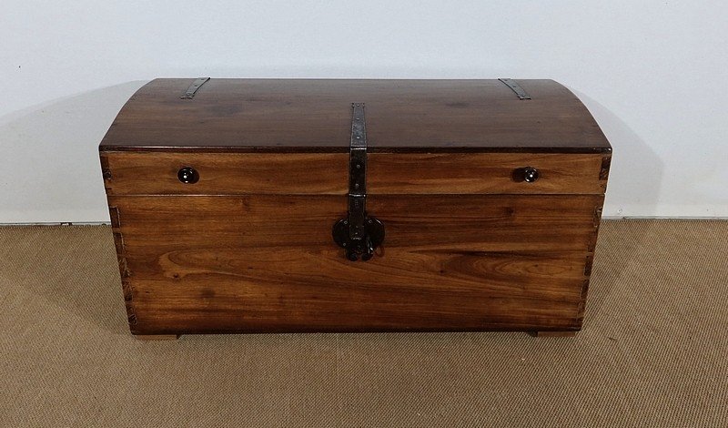 Domed Chest In Solid Teak - 2nd Half Of The Nineteenth-photo-1