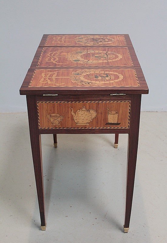 Louis XVI Dressing Table In 18th Century Marquetry-photo-6