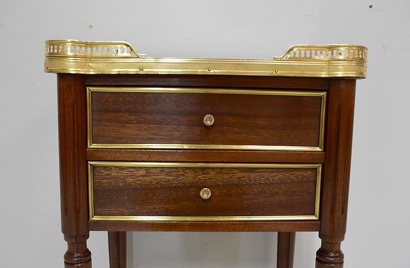 Small Chiffonniere Table In Solid Mahogany, Louis XVI Style - Early Twentieth-photo-2