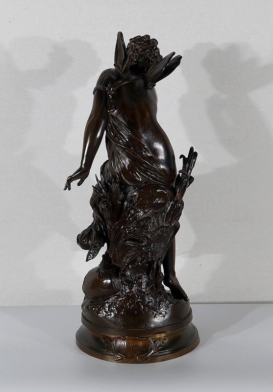 Important Bronze “ondine” By M. Moreau – Mid 19th Century-photo-1