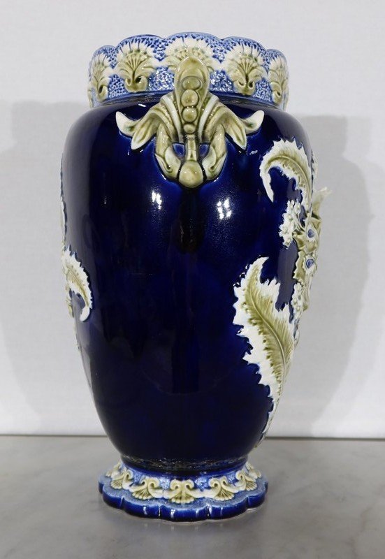 Important Earthenware Vase, Earthenware De Fives Lille - Early Twentieth-photo-4