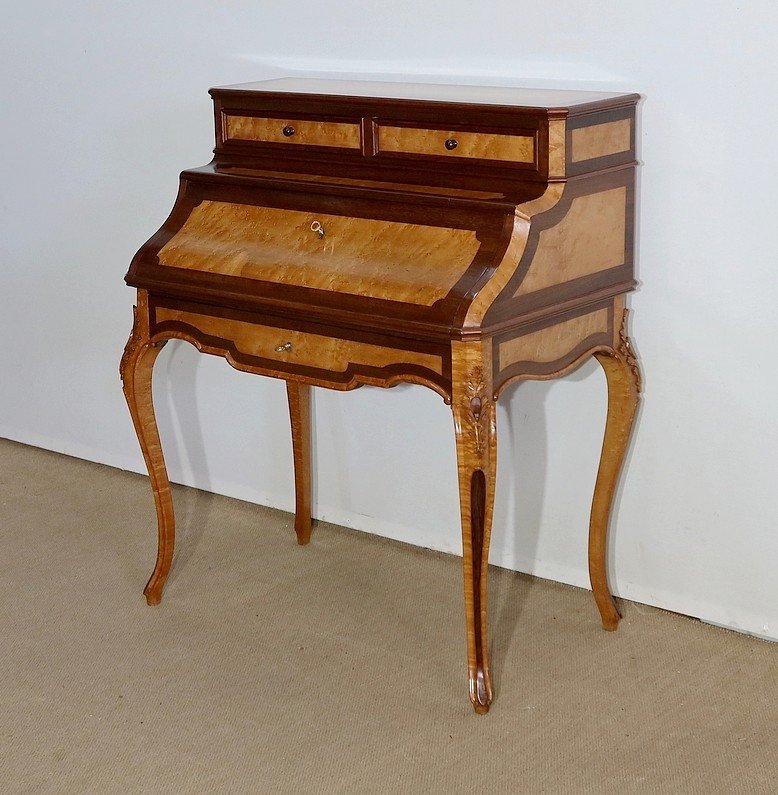 Rare Lady's Desk In Precious Wood, Louis XV Style, Napoleon III Period - 1850