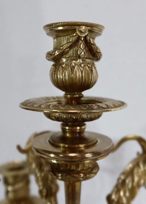 Important Bronze Candelabra - 2nd Half Nineteenth-photo-4