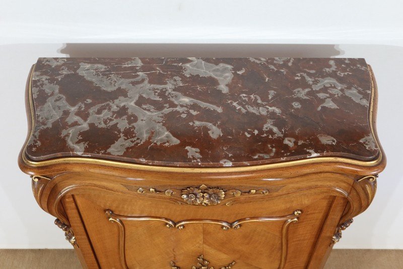 Between Two Cabinet In Walnut, Rocaille Style - 1900 Period-photo-3