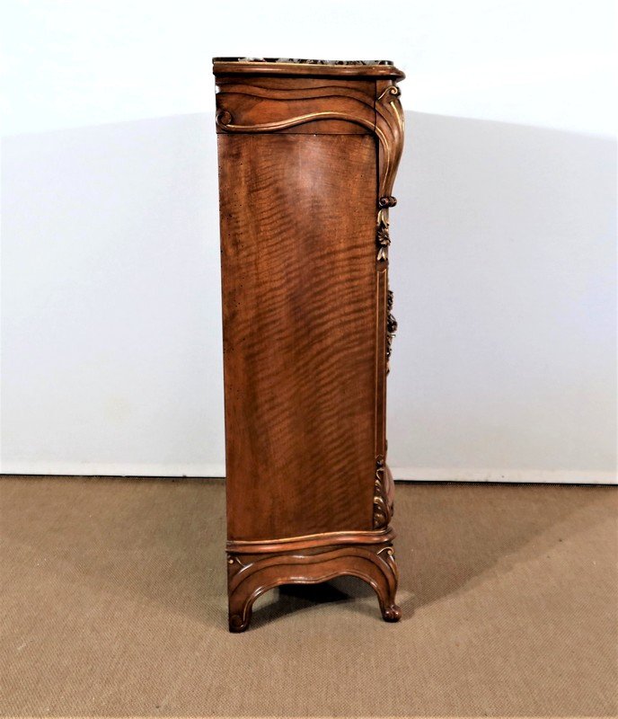 Between Two Cabinet In Walnut, Rocaille Style - 1900 Period-photo-6